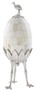 Casa Padrino Luxus Deko Objekt Emu Ei Naturfarben / Silber  12 x H. 33 cm - B�ro Schreibtisch Wohnzimmer Deko Accessoires