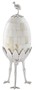 Casa Padrino Luxus Deko Objekt Emu Ei Naturfarben / Silber  12 x H. 33 cm - B�ro Schreibtisch Wohnzimmer Deko Accessoires