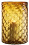 Casa Padrino Luxus Glas Kerzenleuchter Gelb  27 x H. 44 cm - Hotel & Restaurant Deko Accessoires