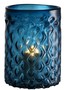 Casa Padrino Luxus Glas Kerzenleuchter Blau  20 x H. 28 cm - Hotel & Restaurant Deko Accessoires