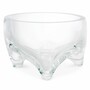 Casa Padrino Luxus Glas Sch�ssel  25 x H. 16 cm - Runde Deko Sch�ssel aus mundgeblasenem Glas - Deko Accessoires - Luxus Qualit�t