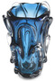 Casa Padrino Luxus Glas Vase Blau  20 x H. 31 cm - Moderne Deko Blumenvase - Deko Accessoires - Luxus Kollektion