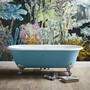 Casa Padrino Luxus Gusseisen Badewanne T�rkis / Wei� 178 cm - Gebogene freistehende Badewanne - Barock & Jugendstil Badezimmer M�bel