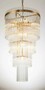 Casa Padrino Luxus H�ngeleuchte Gold  55 x H. 80 cm - Vierstufige Pendelleuchte mit Glasst�ben 