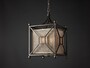 Casa Padrino Luxus H�ngeleuchte Laterne Grau B. 45 x H. 65 cm - Handgefertigte Laterne aus Edelstahl - Luxus Kollektion - Edel & Prunkvoll 