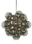 Casa Padrino Luxus H�ngeleuchte Rauchglas / Silber  81 x H. 76 cm - Pendelleuchte mit Glaskugeln