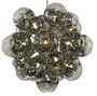 Casa Padrino Luxus H�ngeleuchte Rauchglas / Silber  81 x H. 76 cm - Pendelleuchte mit Glaskugeln