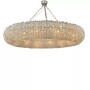 Casa Padrino Luxus H�ngeleuchte Silber  100 x H. 65 cm - Runde Kristallglas Pendelleuchte