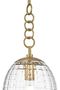 Casa Padrino Luxus H�ngeleuchte Antik Messing  21,6 x H. 55,9 cm - Pendelleuchte mit eif�rmigen Glas Lampenschirm - Wohnzimmer Lampe