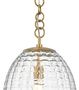 Casa Padrino Luxus H�ngeleuchte Antik Messing  30,5 x H. 68,6 cm - Pendelleuchte mit eif�rmigen Glas Lampenschirm - Wohnzimmer Lampe
