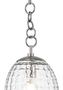 Casa Padrino Luxus H�ngeleuchte Silber  21,6 x H. 55,9 cm - Pendelleuchte mit eif�rmigen Glas Lampenschirm - Wohnzimmer Lampe