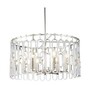 Casa Padrino Luxus H�ngeleuchte Silber  60 x H. 31 cm - Runde Pendelleuchte mit Glasgliedern 