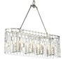 Casa Padrino Luxus H�ngeleuchte Silber 92 x 26 x H. 80 cm - L�nglicher Esstisch L�ster mit Glasgliedern 