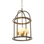 Casa Padrino Luxus H�ngeleuchte Vintage Messing / Wei� H. 93,5 cm - Luxus Qualit�t