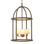 Casa Padrino Luxus H�ngeleuchte Vintage Messing / Wei� H. 93,5 cm - Luxus Qualit�t