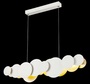 Casa Padrino Designer LED H�ngeleuchte Wei� / Gold 82 x 8 x H. 38 cm - Luxus Pendelleuchte