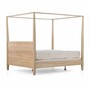 Casa Padrino Landhausstil Himmelbett Naturfarben / Grau - Verschiedene Gr��en - Schlafzimmer M�bel