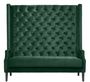 Casa Padrino Luxus Hochlehnsofa Dunkelgr�n / Schwarz 160 x 68 x H. 160 cm - Chesterfield Samtsofa - Chesterfield M�bel