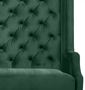 Casa Padrino Luxus Hochlehnsofa Dunkelgr�n / Schwarz 160 x 68 x H. 160 cm - Chesterfield Samtsofa - Chesterfield M�bel