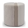 Casa Padrino Luxus Hocker 46 x 45.5 x H. 44 cm - Hocker mit Echtleder Bezug - Moderne Wohnzimmer M�bel - Luxus Qualit�t 