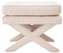 Casa Padrino Luxus Hocker Creme - Rechteckiger Sitzhocker - Kreuzhocker - Luxus M�bel