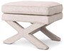 Casa Padrino Luxus Hocker Cremewei� - Rechteckiger Sitzhocker - Kreuzhocker - Luxus M�bel