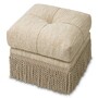 Casa Padrino Luxus Hocker Creme 53 x 53 x H. 47 cm - Wohnzimmer & Hotel Sitzhocker