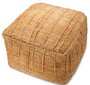 Casa Padrino Luxus Hocker aus Natur Jute 60 x 60 x H. 40 cm - Wohnzimmer Sitzhocker - Luxus M�bel