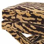 Casa Padrino Luxus Hocker mit Tiger Design Beige / Braun - Luxus Wohnzimmer M�bel