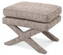 Casa Padrino Luxus Hocker Beige - Rechteckiger Sitzhocker - Kreuzhocker - Luxus M�bel