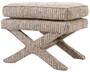 Casa Padrino Luxus Hocker Beige - Rechteckiger Sitzhocker - Kreuzhocker - Luxus M�bel