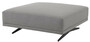 Casa Padrino Luxus Hocker Grau / Schwarz 108 x 108 x H. 41 cm - Sitzhocker - Fu�hocker - Wohnzimmer M�bel - Luxus Kollektion