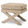 Casa Padrino Luxus Hocker mit Leoparden Design Beige - Luxus Wohnzimmer M�bel