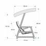 Casa Padrino Luxus Hollywood Schaukel Anthrazit / Braun 226 cm - Garten & Terrassen M�bel