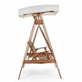 Casa Padrino Luxus Hollywood Schaukel Braun / Wei� 185 cm - Garten Schaukel
