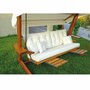 Casa Padrino Luxus Hollywood Schaukel Creme / Braun - Wetterfeste Garten Schaukel mit Sonnendach - Garten Terrassen Hotel M�bel - Luxus Qualit�t