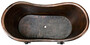 Casa Padrino Luxus Jugendstil Kupfer Badewanne mit dekorativen Griffen 170 x 81 x H. 81 cm - Freistehende Retro Badewanne - Rustikale Badezimmer M�bel