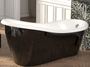Casa Padrino Luxus Jugendstil Badewanne Schwarz / Wei� 170 x 80 x H. 70,5 cm - Freistehende Retro Antik Badewanne - Badezimmer M�bel