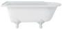 Casa Padrino Luxus Jugendstil Badewanne Wei� / Wei� 150 x 75 x H. 65 cm - Freistehende Retro Acryl Badewanne - Nostalgische Retro Badezimmer M�bel