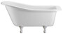 Casa Padrino Luxus Jugendstil Badewanne Wei� / Wei� 150 x 75 x H. 78 cm - Freistehende Retro Acryl Badewanne - Retro Badezimmer M�bel