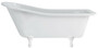 Casa Padrino Luxus Jugendstil Badewanne Wei� / Wei� 169 x 73 x H. 77 cm - Freistehende Retro Acryl Badewanne - Nostalgische Retro Badezimmer M�bel