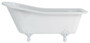 Casa Padrino Luxus Jugendstil Badewanne Wei� / Wei� 169 x 73 x H. 77 cm - Freistehende Retro Acryl Badewanne - Retro Badezimmer M�bel