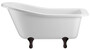 Casa Padrino Luxus Jugendstil Badewanne Wei� / Schwarz 150 x 75 x H. 78 cm - Freistehende Retro Acryl Badewanne - Retro Badezimmer M�bel