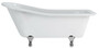 Casa Padrino Luxus Jugendstil Badewanne Wei� / Silber 169 x 73 x H. 77 cm - Freistehende Retro Acryl Badewanne - Nostalgische Retro Badezimmer M�bel