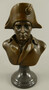 Casa Padrino Luxus Jugendstil Bronze Skulptur Napoleon Bronze / Schwarz 15 x 10 x H. 25 cm - Bronze B�ste mit Marmorsockel - Bronzefigur - Dekofigur - Deko Accessoires