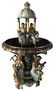 Casa Padrino Luxus Jugendstil Bronze Springbrunnen T�rkis / Bronzefarben / Gold  130 x H. 226 cm - Prunkvoller Gartenbrunnen - Gartendeko Brunnen - Barock & Jugendstil Garten Deko Accessoires 