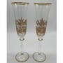 Casa Padrino Luxus Jugendstil Champagnerglas 2er Set Gold