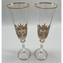 Casa Padrino Luxus Jugendstil Champagnerglas 2er Set Gold