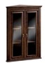 Casa Padrino Luxus Jugendstil Eckh�ngeschrank mit 2 Glast�ren Dunkelbraun 82 x 52,1 x H. 111,6 cm - Wohnzimmerm�bel 