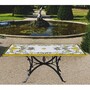 Casa Padrino Luxus Jugendstil Esstisch Wei� / Bunt / Schwarz 200 cm - Rechteckiger Gartentisch - Gastronomie M�bel - Made in Italy